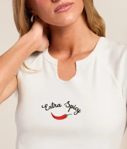 Tops | Modish Rebel Extra Spicy T-Shirt White