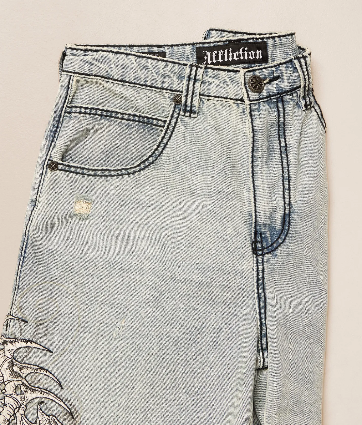 Affliction Extra Wide Leg Jean Orion Clearance