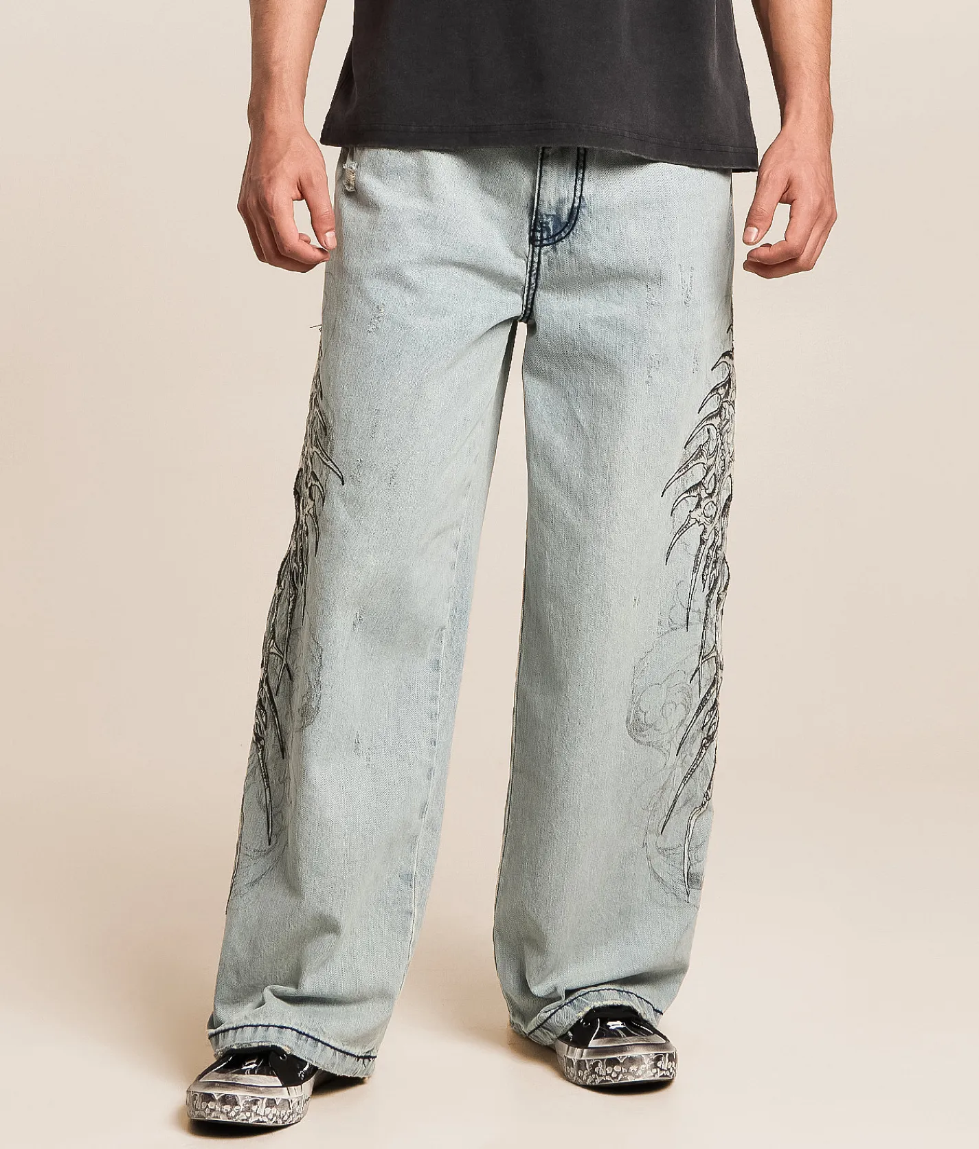 Affliction Extra Wide Leg Jean Orion Clearance