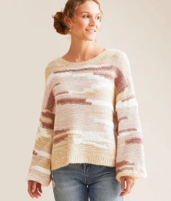 Tops | Chembery Eyelash Knit Sweater Cream Multi