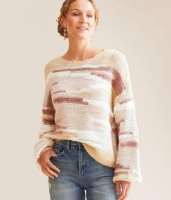 Tops | Chembery Eyelash Knit Sweater Cream Multi