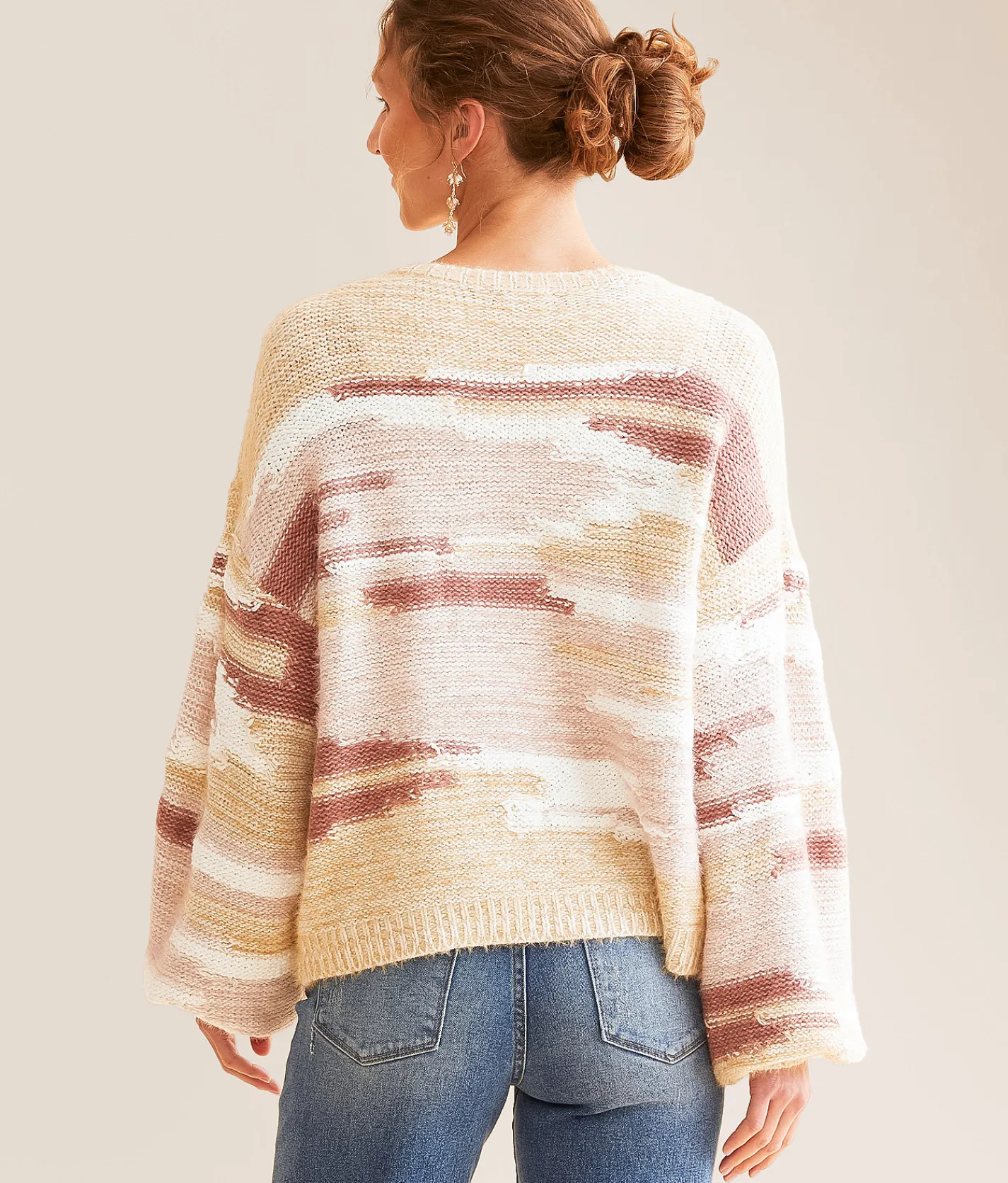 Tops | Chembery Eyelash Knit Sweater Cream Multi