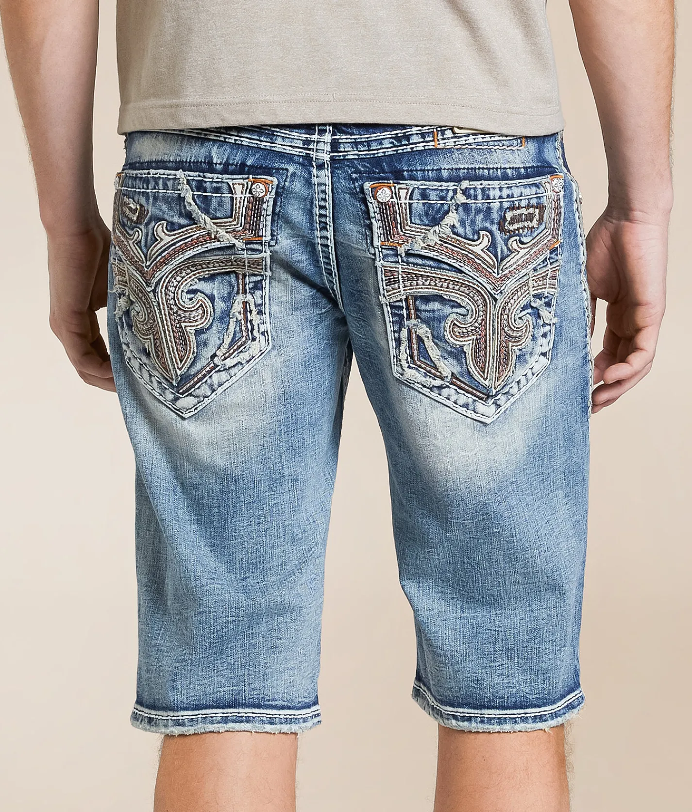 Bottoms|Shorts | Rock Revival Fabian 14" Stretch Short Fabian H203