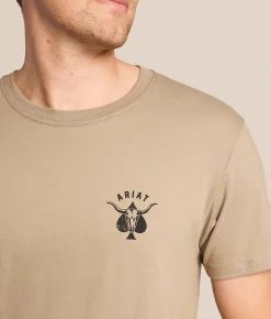 Ariat Face Card Skull T-Shirt Brindle Best