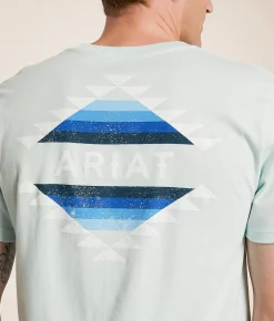 Ariat Faded Blanket Glory T-Shirt Wan Blue Best