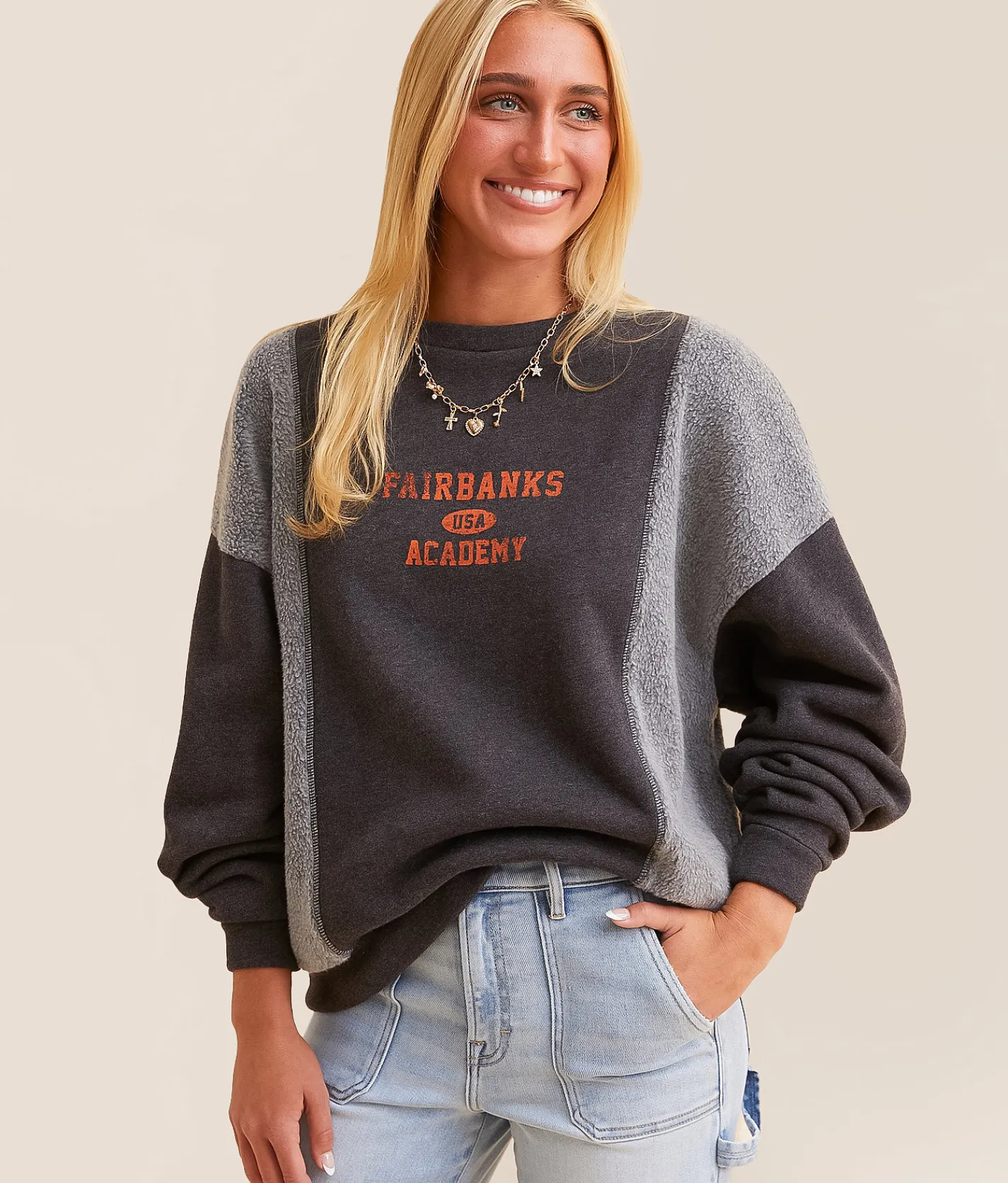Tops | Modish Rebel Fairbanks Academy Pullover Charcoal