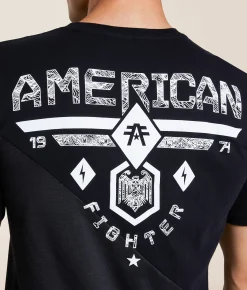 American Fighter Fairbanks T-Shirt Pitch Black Black Hot