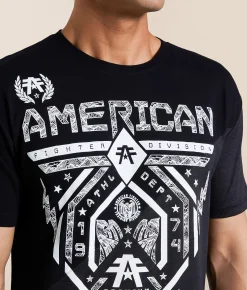 American Fighter Fairbanks T-Shirt Pitch Black Black Hot