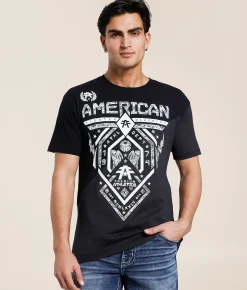 American Fighter Fairbanks T-Shirt Pitch Black Black Hot
