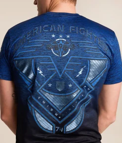 Tops|Graphic T-Shirts | American Fighter Fairchance T-Shirt Black Blue