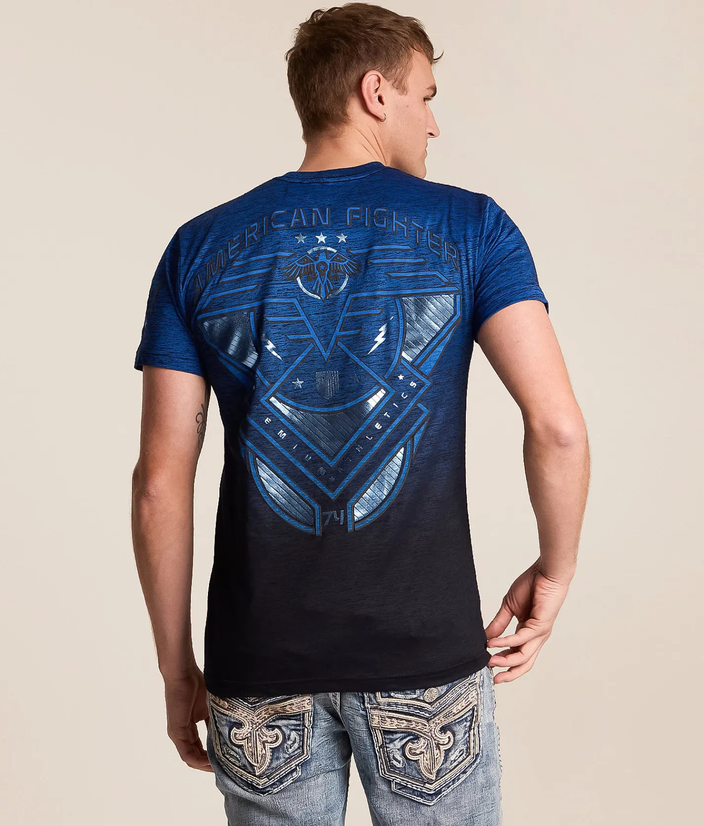 Tops|Graphic T-Shirts | American Fighter Fairchance T-Shirt Black Blue