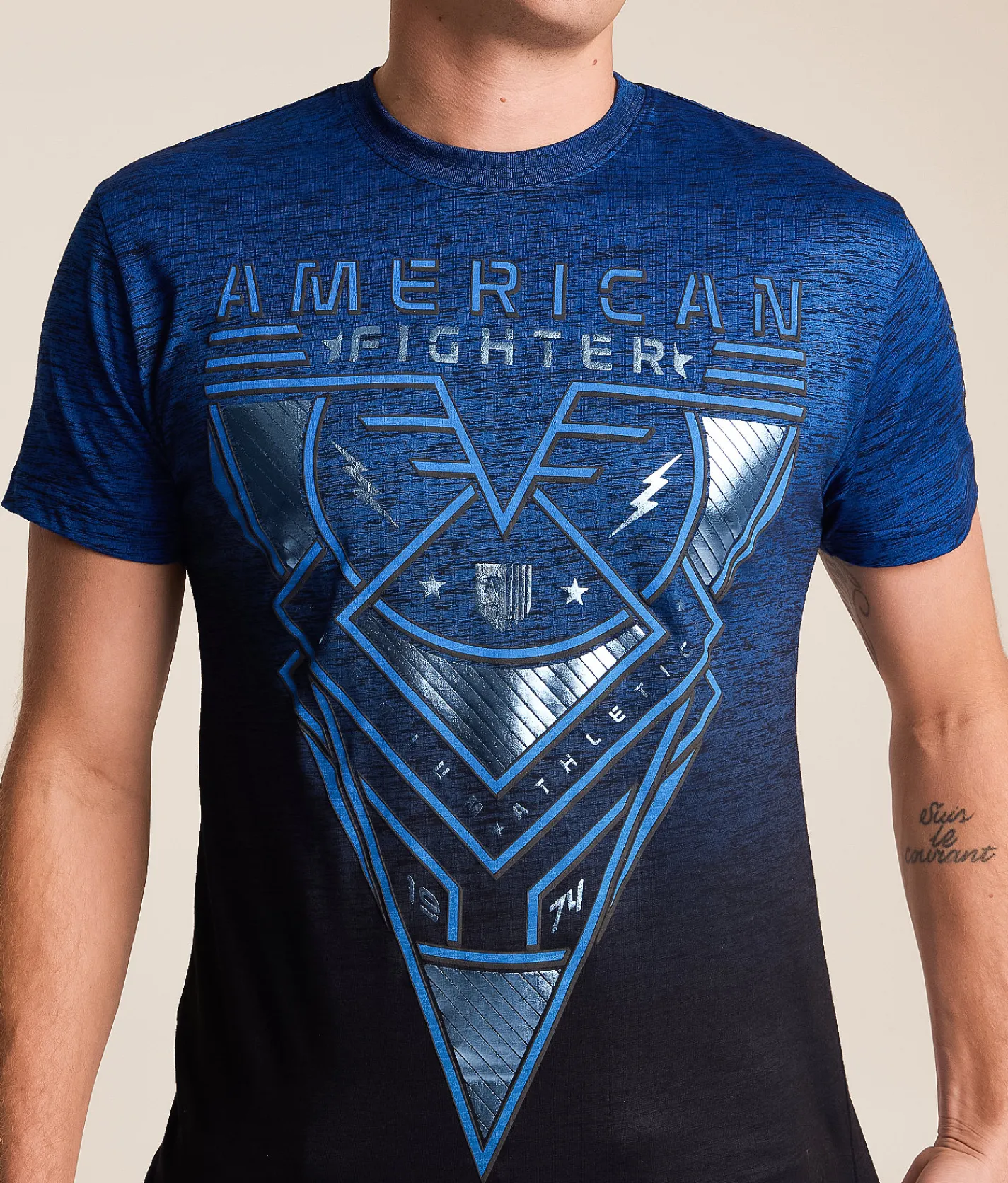 Tops|Graphic T-Shirts | American Fighter Fairchance T-Shirt Black Blue