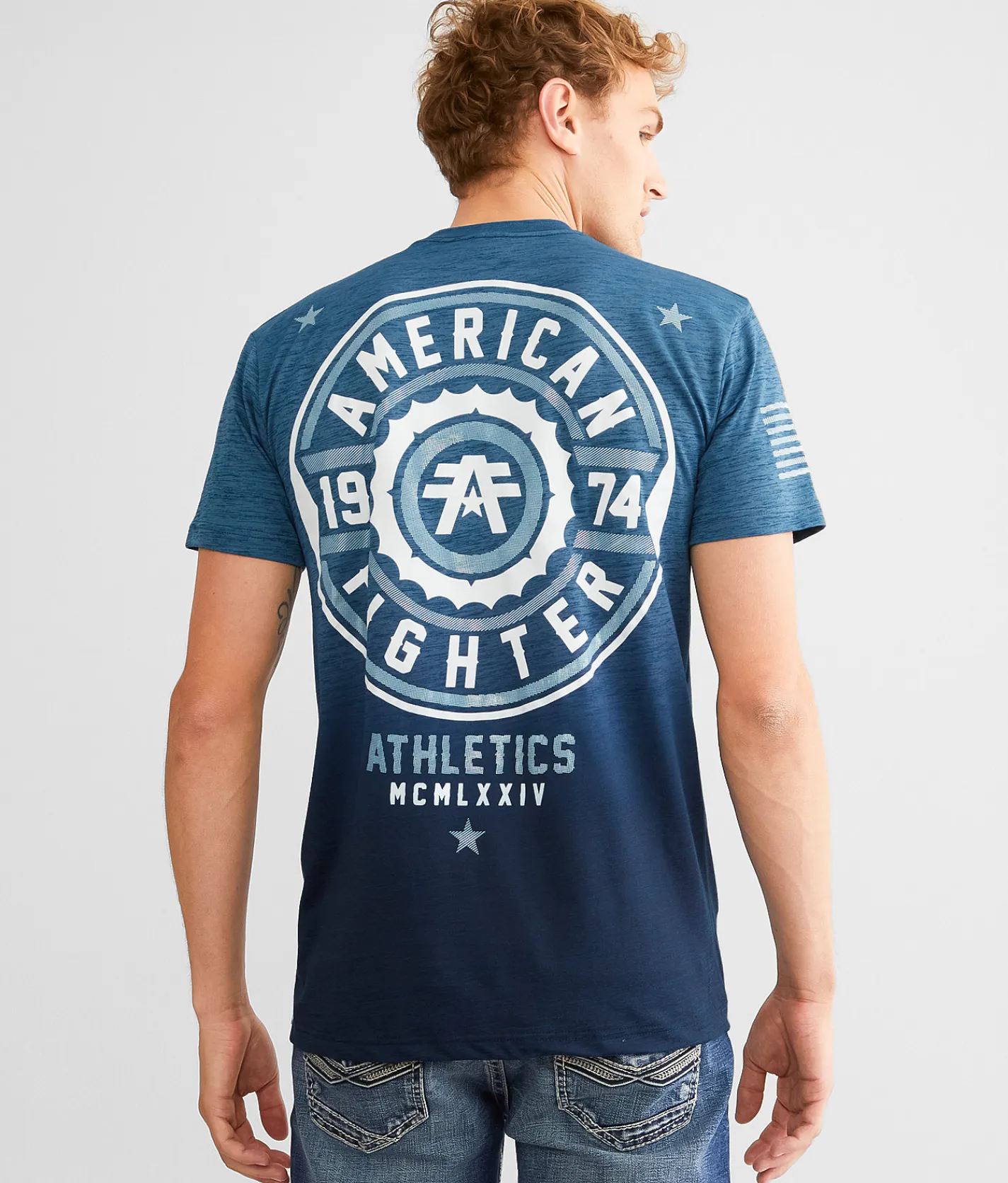 American Fighter Fair Grove T-Shirt Poseidon Blue Best
