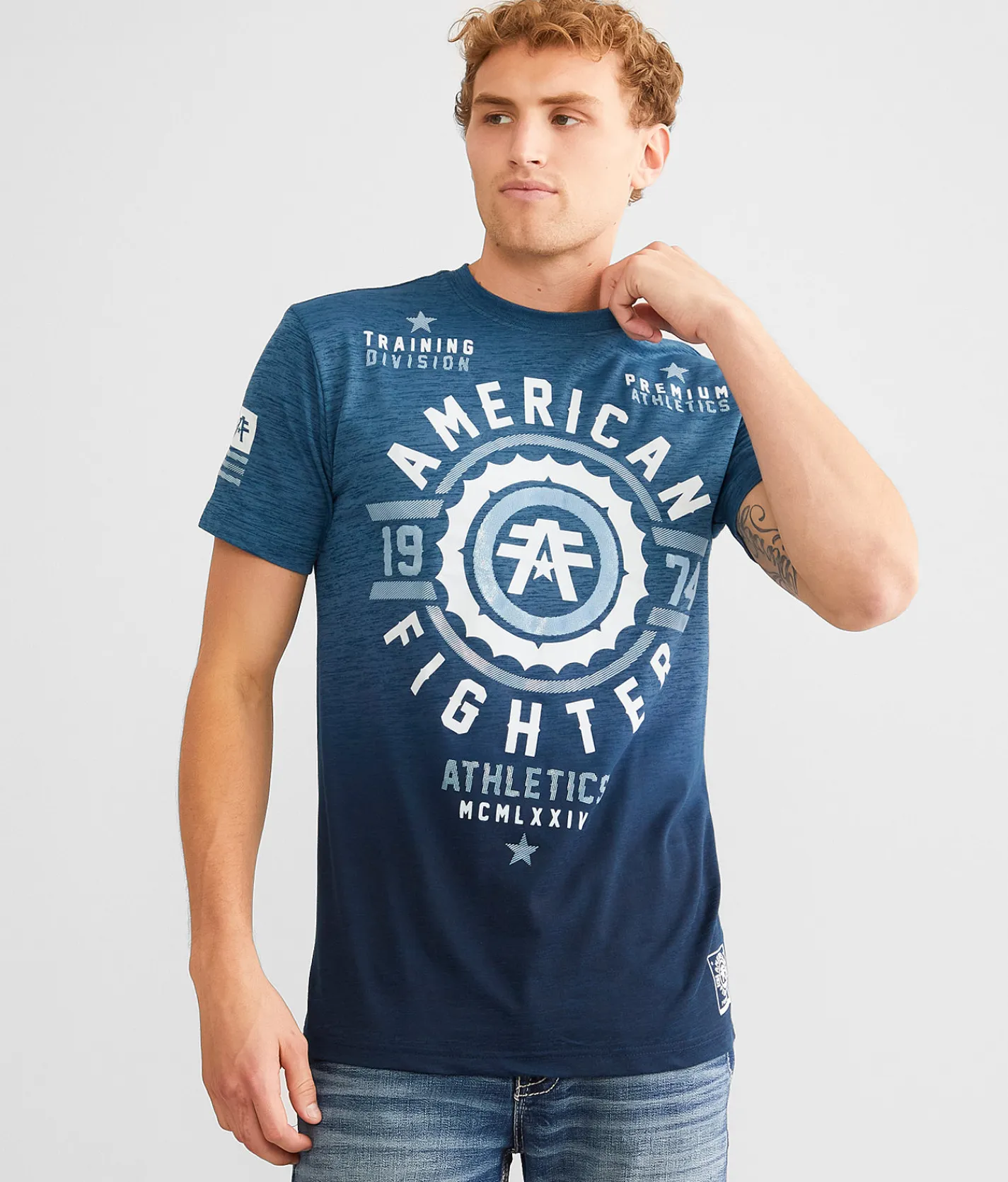 American Fighter Fair Grove T-Shirt Poseidon Blue Best
