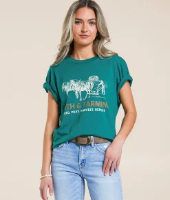Tops | Modish Rebel Faith & Farming T-Shirt North Sea