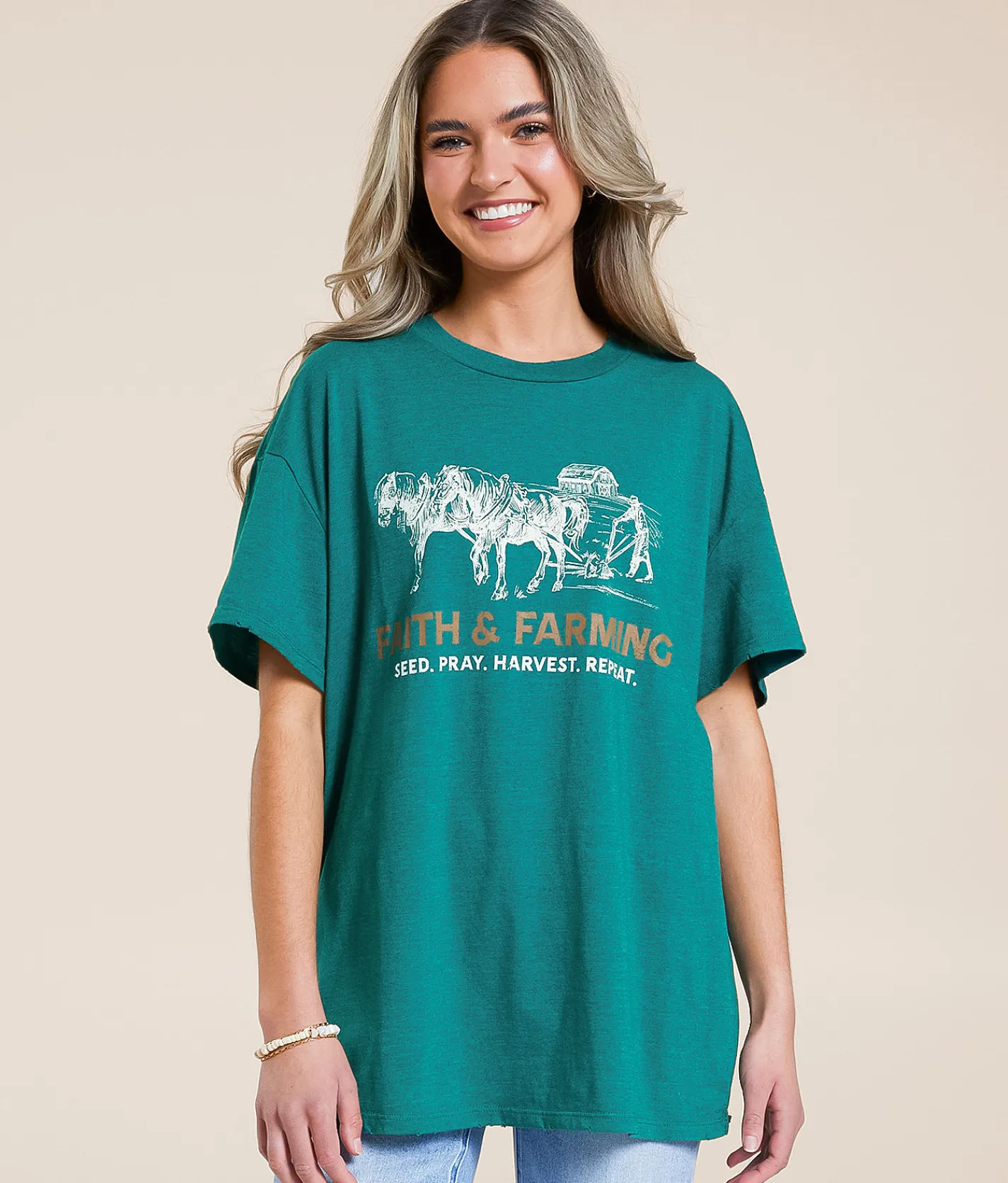 Tops | Modish Rebel Faith & Farming T-Shirt North Sea