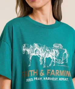 Tops | Modish Rebel Faith & Farming T-Shirt North Sea