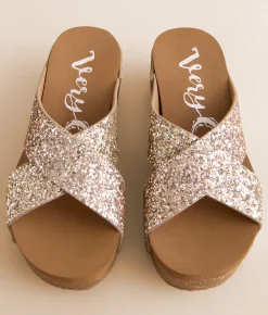 Shoes | Very G Faith Glitz Platform Sandal Gold