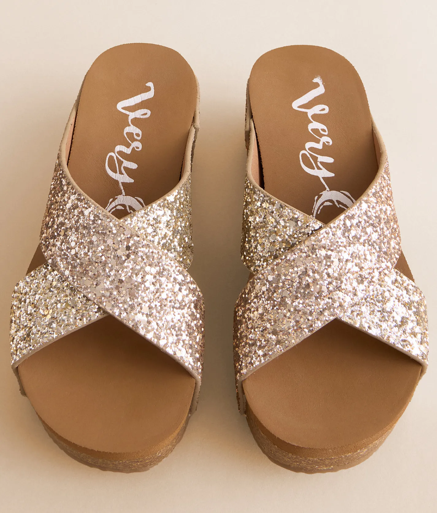 Shoes | Very G Faith Glitz Platform Sandal Gold