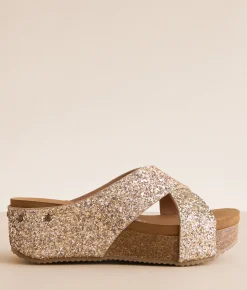 Shoes | Very G Faith Glitz Platform Sandal Gold