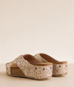 Shoes | Very G Faith Glitz Platform Sandal Gold