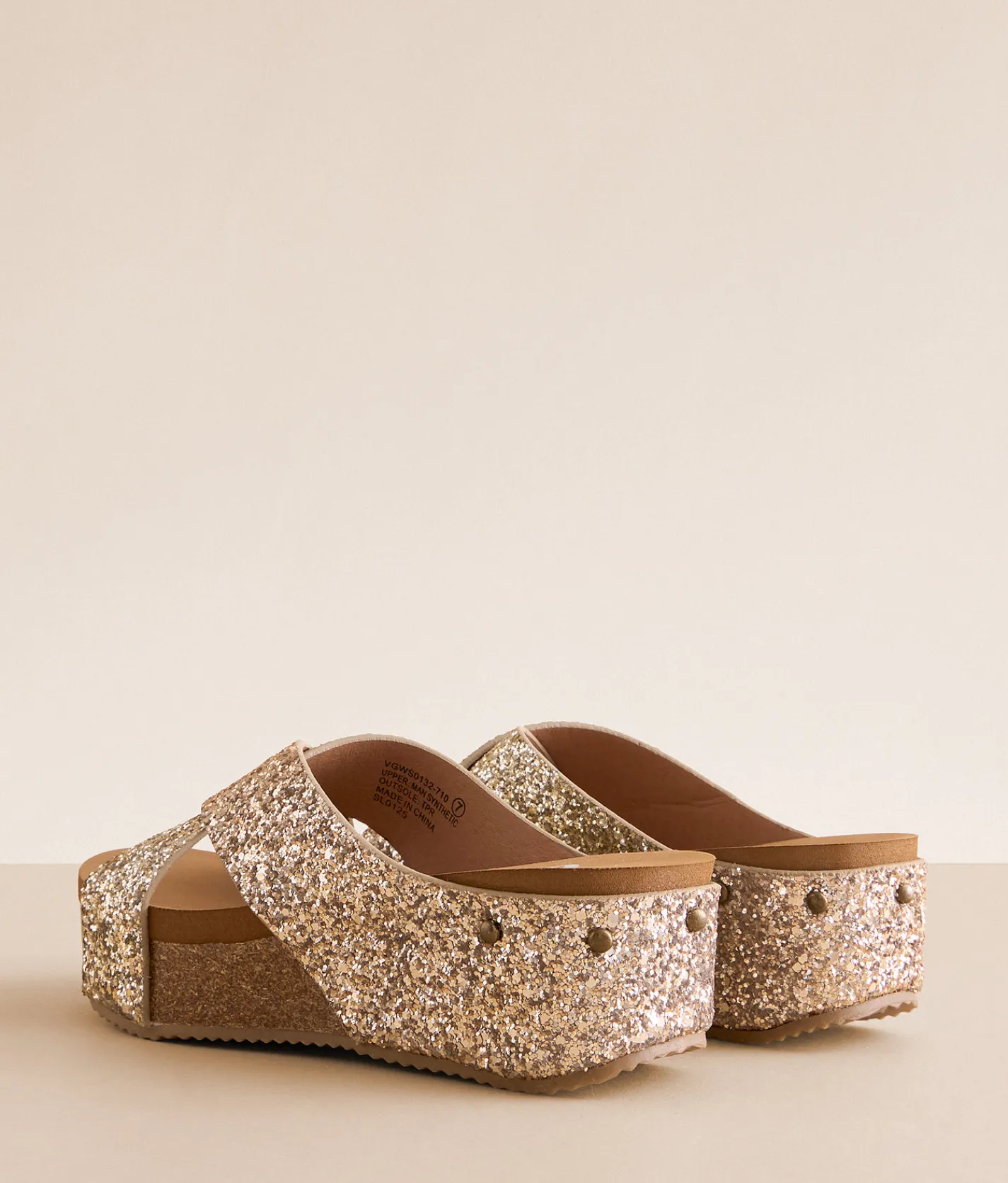 Shoes | Very G Faith Glitz Platform Sandal Gold