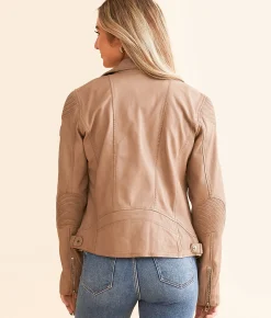Tops|Coats & Jackets | Mauritius Faizel Leather Jacket Toffee