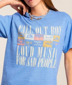 Tops | MANHEAD Fall Out Boy Loud Music T-Shirt Regatta Blue