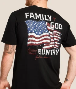 Howitzer Family Flag T-Shirt Black Outlet