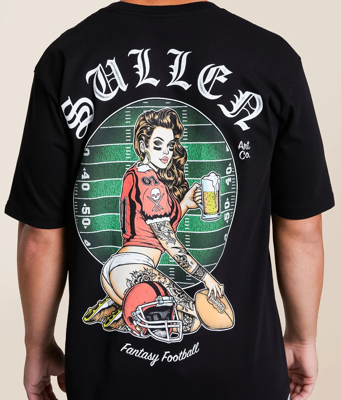 Sullen Fantasy Football T-Shirt Black