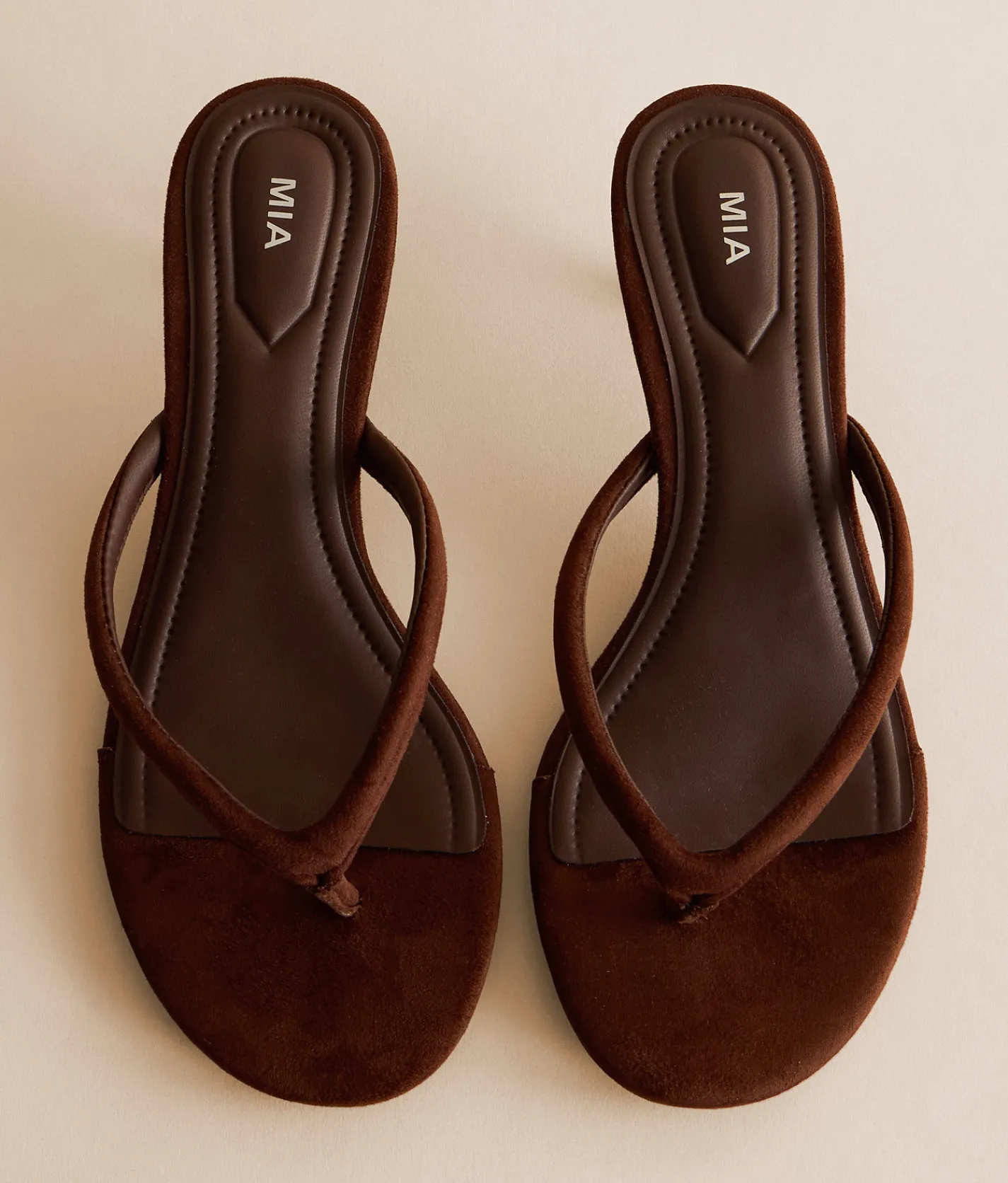Mia Farren Kitten Heel Sandal Chocolate Sale