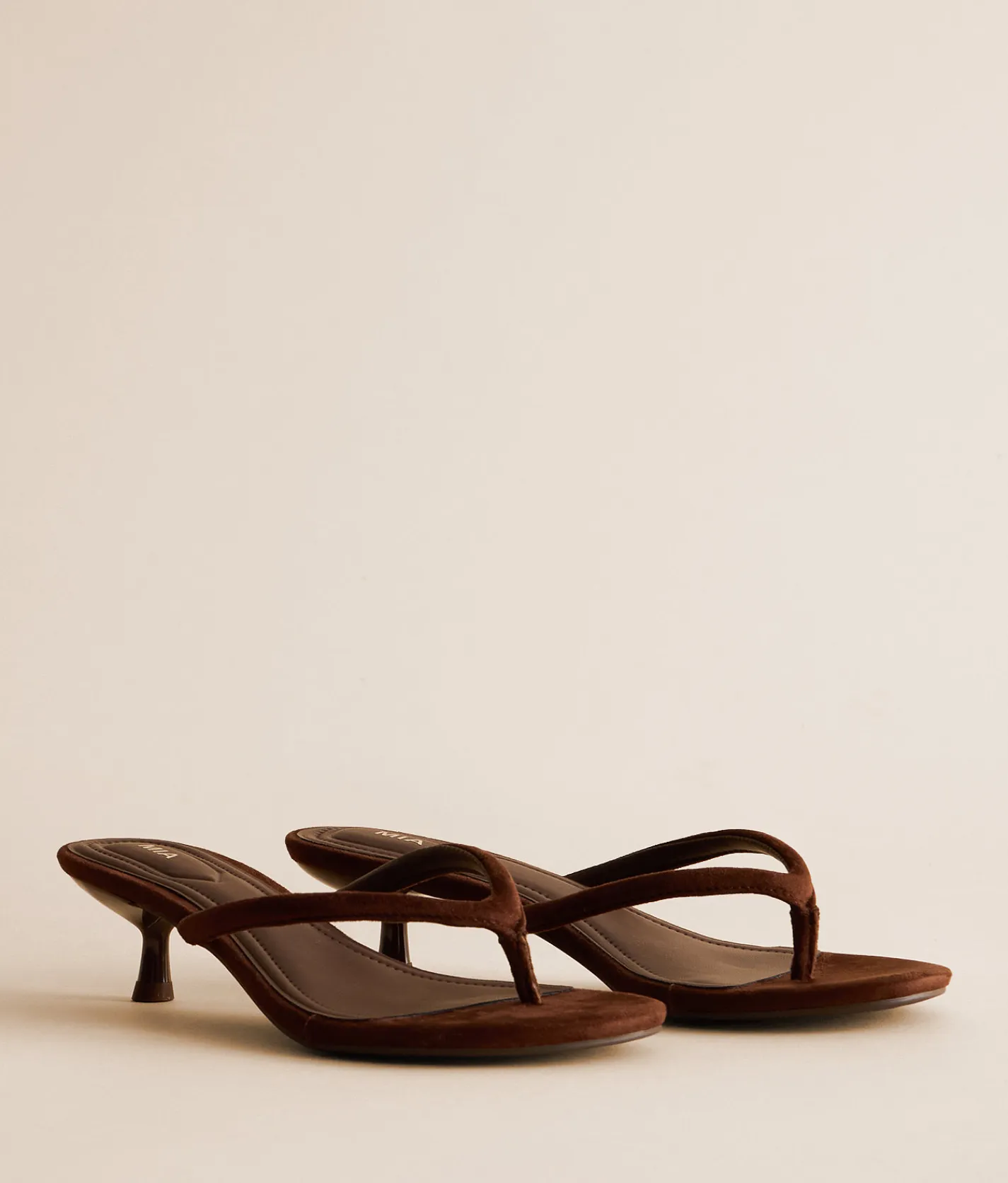 Mia Farren Kitten Heel Sandal Chocolate Sale