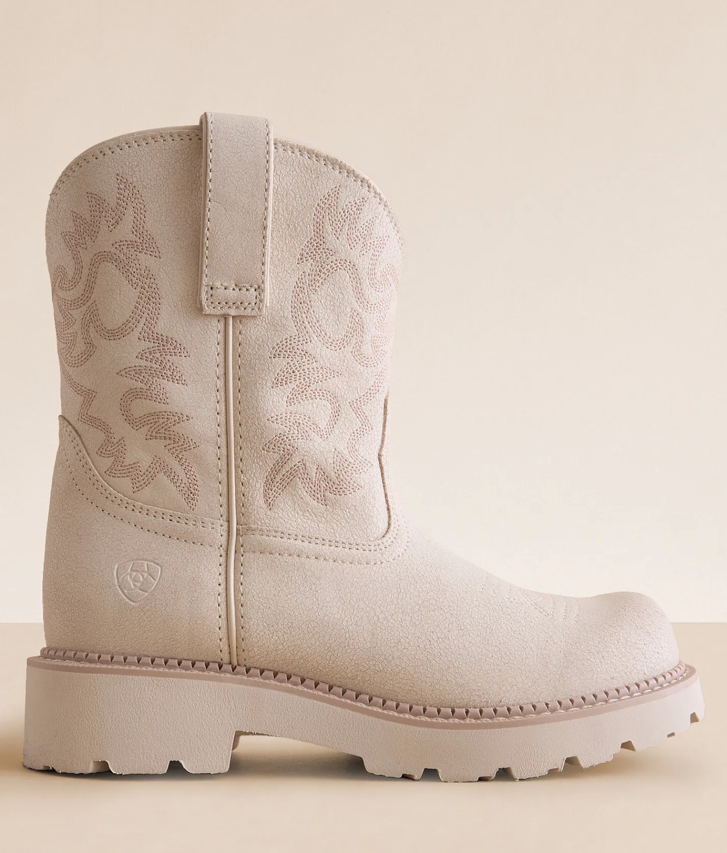 Ariat Fatbaby® Leather Western Boot Distressed Ivory Online