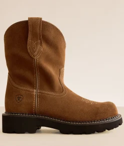 Ariat Fatbaby Slouchy Leather Western Boot Crushed Peanut Hot