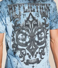 Tops | Affliction Fate Obscure T-Shirt Aegean Blue
