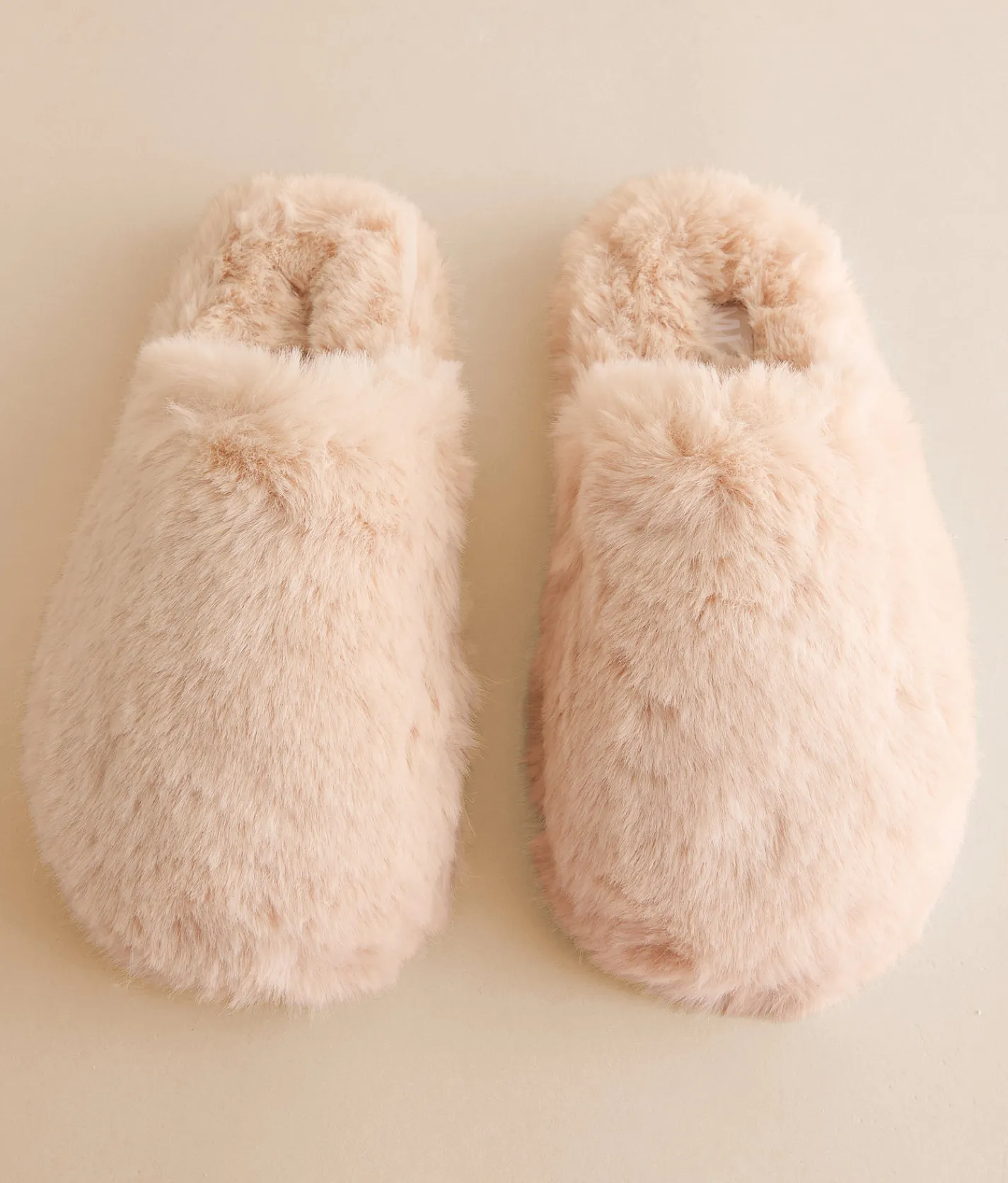 Shoes | Mia Faux Fur Slipper Natural