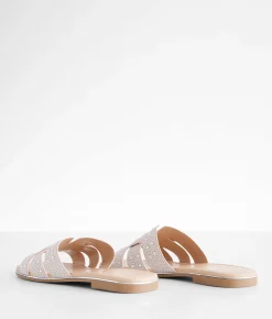 London Rag Faux Pearl Sandal Nude Online