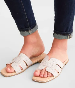 London Rag Faux Pearl Sandal Nude Online
