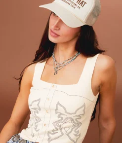 Tops | Sterling & Stitch Faux Suede Cropped Tank Top Birch Mink