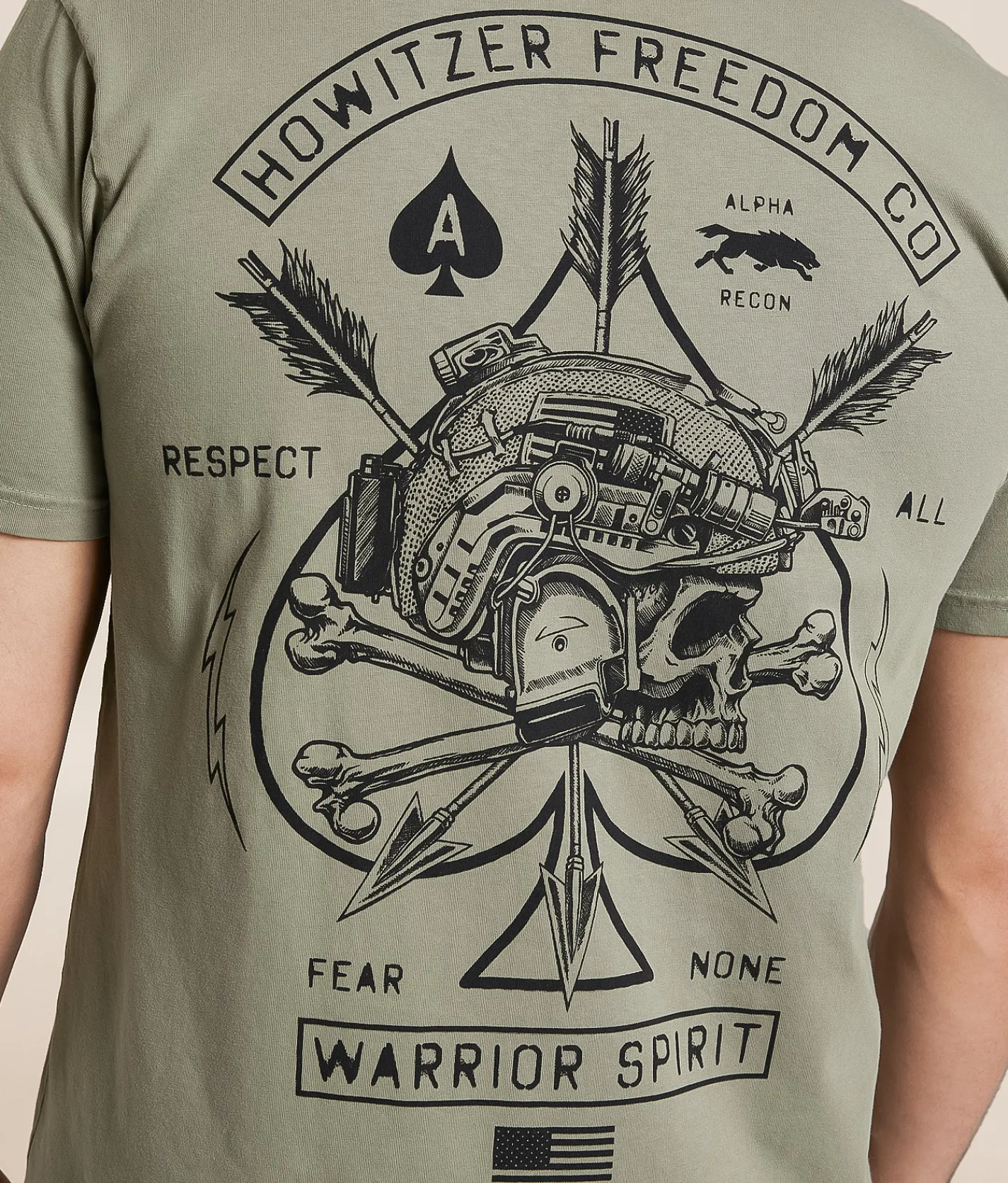 Tops|Graphic T-Shirts | Howitzer Fear None T-Shirt Steeple Grey