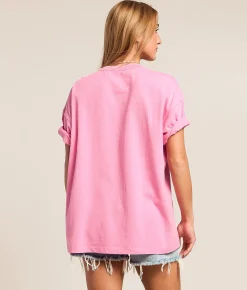 Billabong Feel The Heat Oversized T-Shirt Party Pink Discount