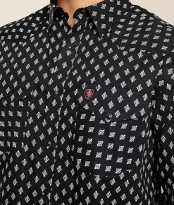 Tops | Ariat Felix Printed Shirt Black