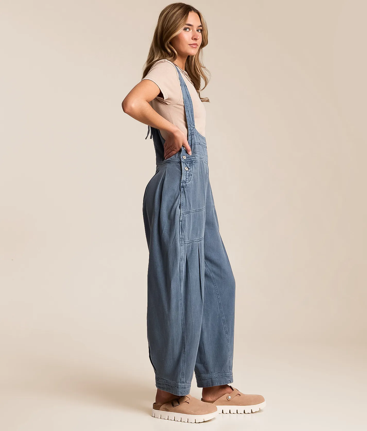 Rompers & Jumpsuits | Free People Felix Taper Overalls Tofu