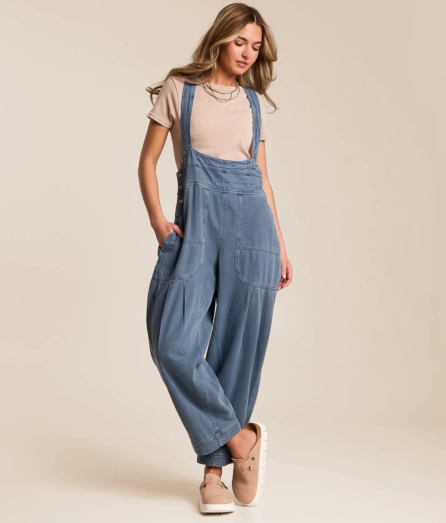 Rompers & Jumpsuits | Free People Felix Taper Overalls Tofu