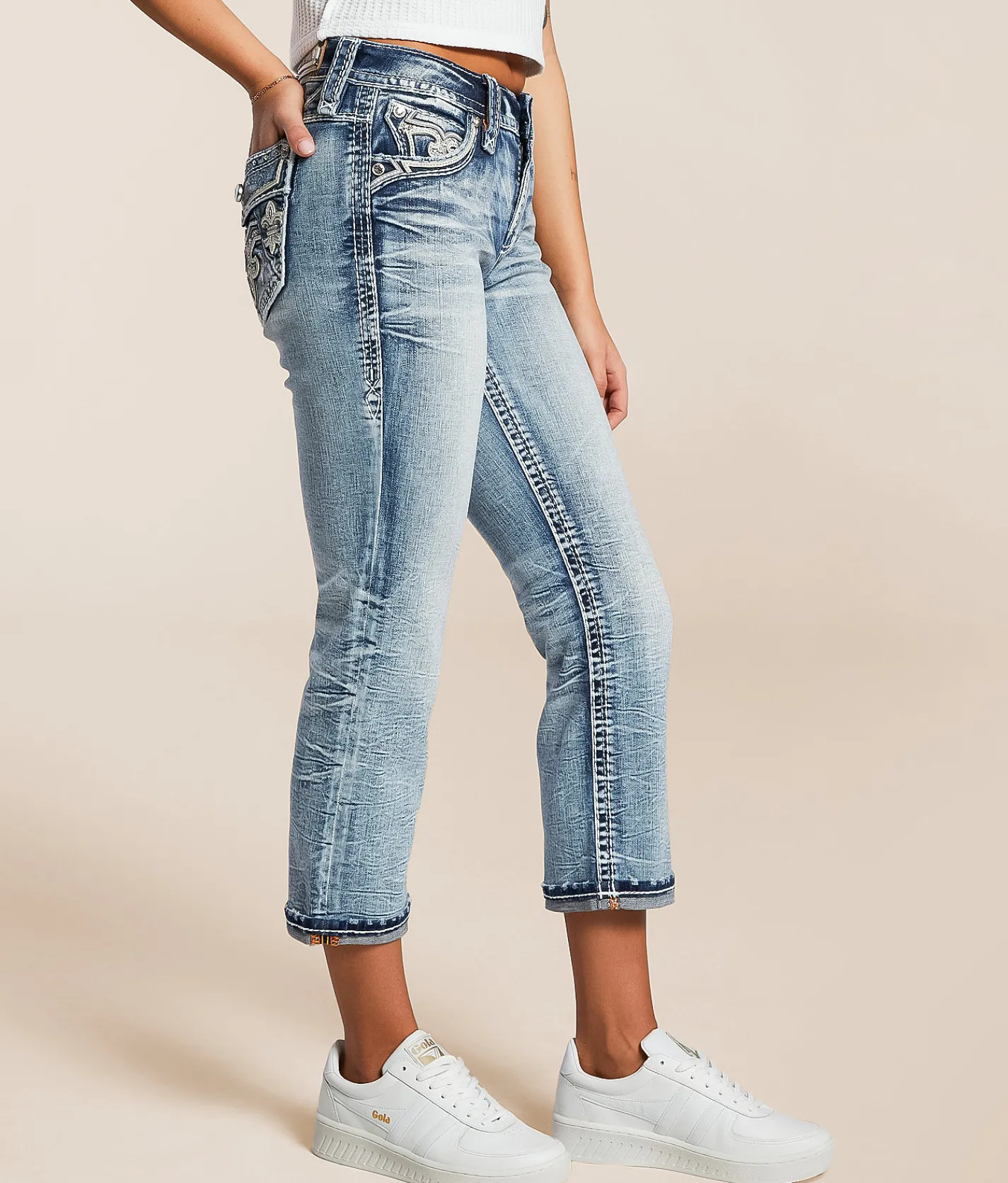 Jeans|Bottoms | Rock Revival Fenelly Universal Cuffed Stretch Capri Jean Fenelly NP200