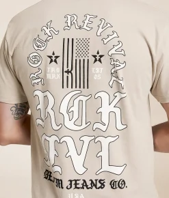 Tops|Graphic T-Shirts | Rock Revival Ferris T-Shirt Silver Gray