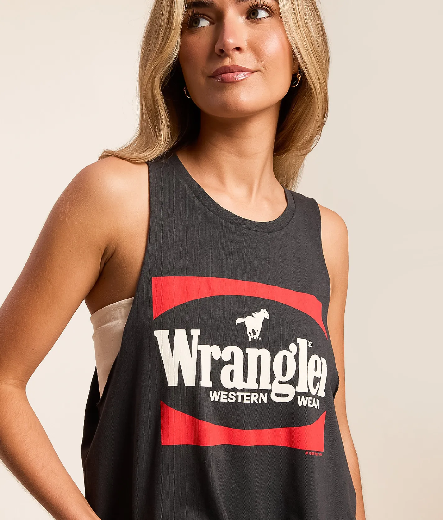 Wrangler® Festival Tank Top Washed Black Online