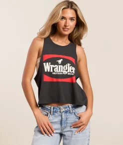 Wrangler® Festival Tank Top Washed Black Online