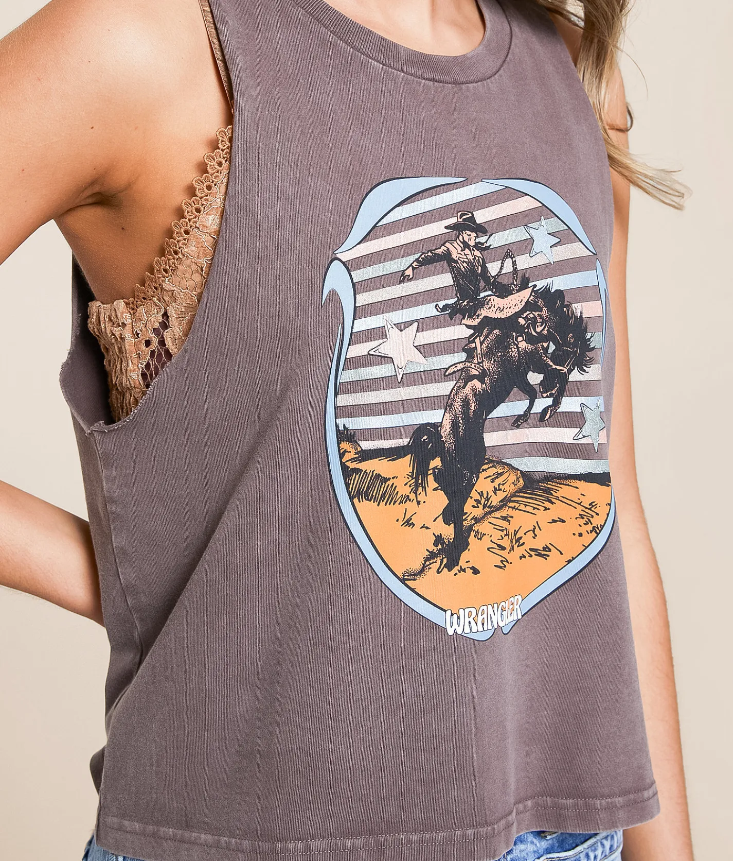 Tops | Wrangler® Festival Tank Top Sparrow