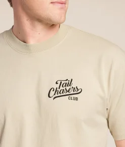 Tail Chasers Club Fetch T-Shirt Brazilian Sand Pigment Dy New